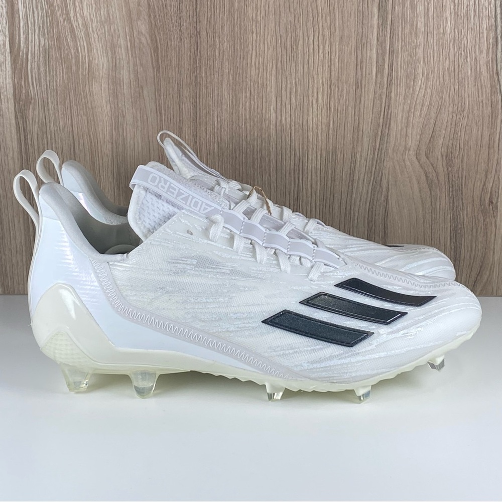 Adidas Adizero Low Top Football Cleats White/Black GX4049 Men’s Size 12.5